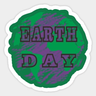 Earth Day 22 April Sticker